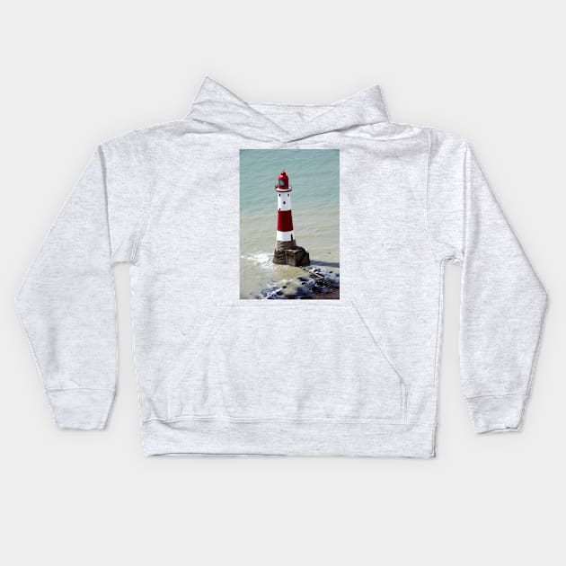 Beachy Head Lighthouse and the deep blue sea Kids Hoodie by JohnDalkin